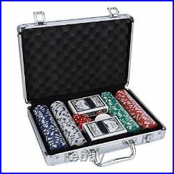 Texas Hold'em Clay Poker Chip Set, 200PCS Poker Chips Game Set with