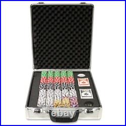 Texas Holdem Poker Chip Set Gold Rush 300 ct 13.5g in Aluminum Case Claysmith
