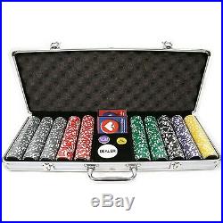 Trademark Poker 500pc 15g Clay Laser Las Vegas Chips with Aluminum Case