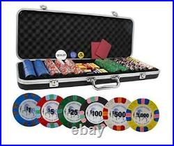 Unicorn All Clay Poker Chip Set with 500 Authentic Casino Weighted 8.5 Gram