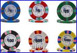 Unicorn All Clay Poker Chip Set with 500 Authentic Casino Weighted 9 Gram Chips