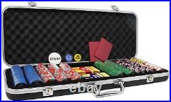 Unicorn All Clay Poker Chip Set with 500 Authentic Casino Weighted 9 Gram Chips