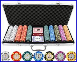Versa Games 500 Piece Crown Casino 13.5G Clay Poker Chips