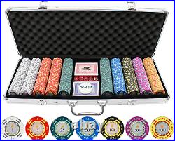 Versa Games 500 Piece Crown Casino 13.5G Clay Poker Chips