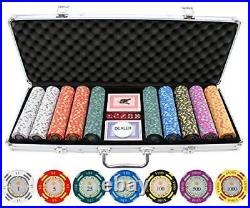Versa Games 500 Piece Crown Casino 13.5g Clay Poker Chips Casino Quality Poke