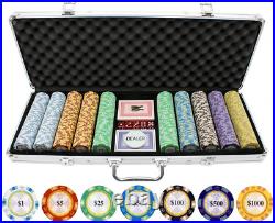 Versa Games 500pc 13.5g Monte Carlo Clay Poker Chip Set Casino Grade 13.5g
