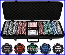 Versa Games 500pc 13.5g Pro Poker Clay Poker Set Heavy 13.5g Casino Grade with
