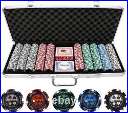 Versa Games 500pc 13.5g Pro Poker Clay Set Chips, Heavy 13.5g