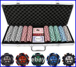 Versa Games 500pc 13.5g Pro Poker Clay Set Chips, Heavy 13.5g