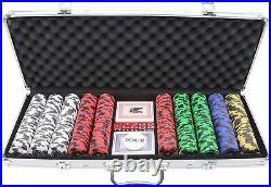 Versa Games 500pc Roman Times Clay Poker Chips Set 9.5g Pure Clay Poker Chip