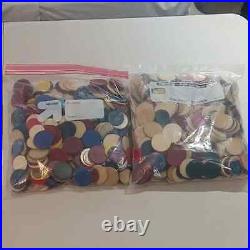 Vintage 1930s-1970s Clay Poker Chips lot of 933