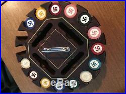 Vintage American Native Clay NOT SWASTIKA Poker Chips PLS READ LETTER FROM EBAY