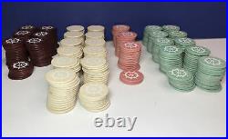 Vintage Captains Wheel Clay Poker Chips (459 Total Chips) 7.1g