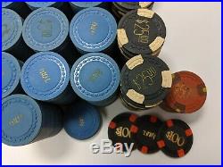 Vintage Casino Chips 866 Real Clay by George & Co. Poker Tiny Hotstamp Antique