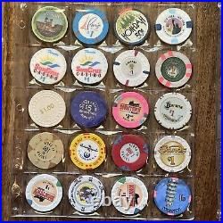 Vintage Clay Casino Poker Chip Lot (120) Good Condition Las Vegas