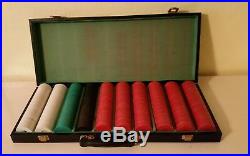 Vintage Clay Poker Chips 511 Pieces Embossed B. I. O. DRINK TOKEN With Case