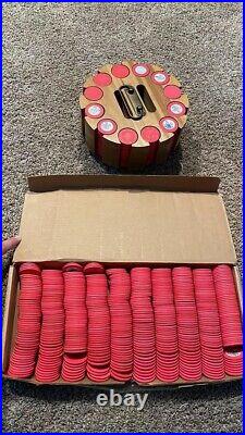 Vintage Paulson Top Hat and Cane Clay Poker Chips