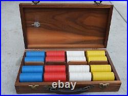 Vintage Poker Set With Monogrammed Clay Chips