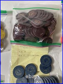 Vintage lot 1000+ Clay Poker Chips, Casino, Roulette Las Vegas Paulson + Others