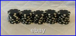 Vtg 496 Clay Poker Chip Dice Imprint 4 Colors In Original Case With Dealer Chip