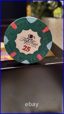 WTHC Paulson Top Hat And Cane Clay Poker Chips set in case