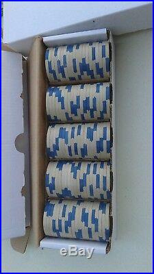 White Clay Asm Poker Chips / 250 Count / Beautiful Condition